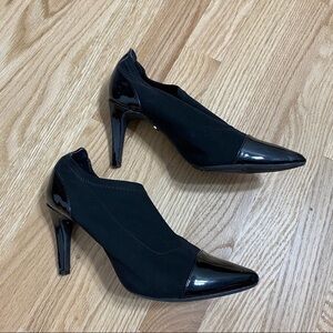 Dana Buchman Leather Pointed Toe Heels 6.5 Black Shoes Women’s